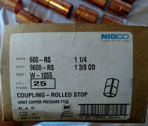 Lot of 25 nibco 600-rs 9600-rs w-1055 1-1/4&#034; 1-3/8&#034; od wrot copper pressure ftng for sale