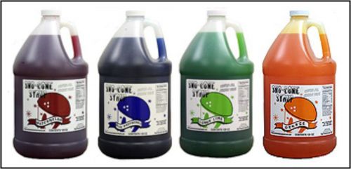 Premium Snow Cone / Shaved Ice Syrup (4) Gallons Mix &amp; Match