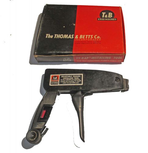 New t&amp;b thomas &amp; betts adjustable ty-wrap installation tool for zip cable ties for sale