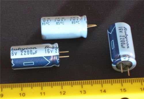 Rubycon 2200uf 2200 uf 16v radial capacitor ( qty 25 ) for sale