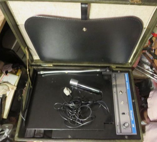 vintage Audiophonics Soundmaster model 102 Portable PA system in briefcase