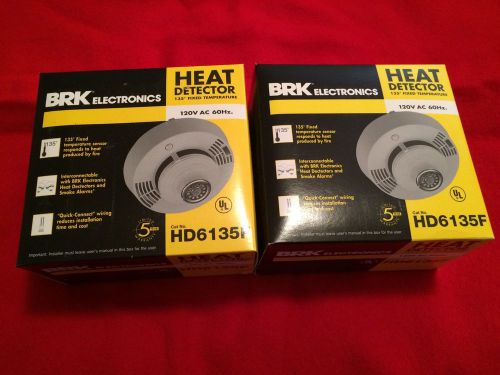 One Unit BRK Electronics HD6135F Heat Detector Alarm 135 Degree 120v AC NEW!