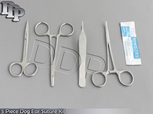 5 Piece Dog Ear Suture Kit Surgical Veterinary Instruments