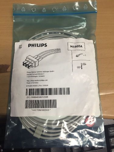New Philips M1605A 3 Lead ECG Safety Cable Lead Set