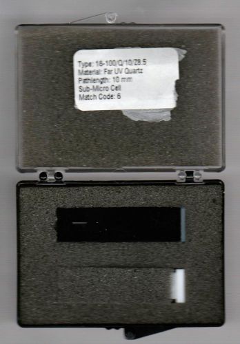 Sub-Micro Spectrophotometer Starna Cell 16.100-Q-10/Z8.5  Original Box with foam