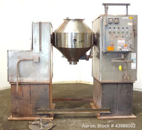 Used- gemco double cone blender, 10 cubic feet working capacity, 304 stainless s for sale