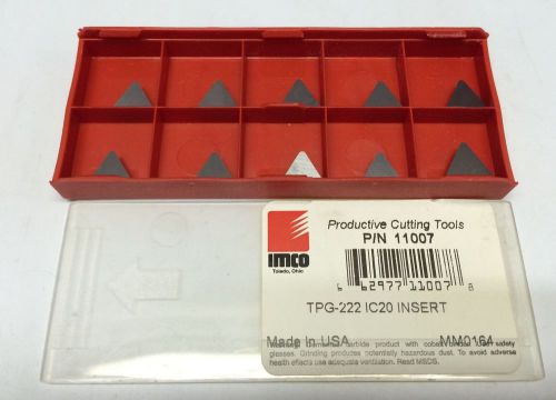 CARBIDE  INSERTS      TPG-222      GRADE  IC20       PACK OF 10