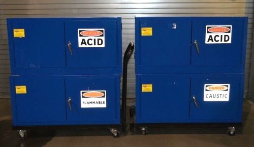 Lot of (4) eagle manufacturing acid and corrosive storage cabinet a for sale