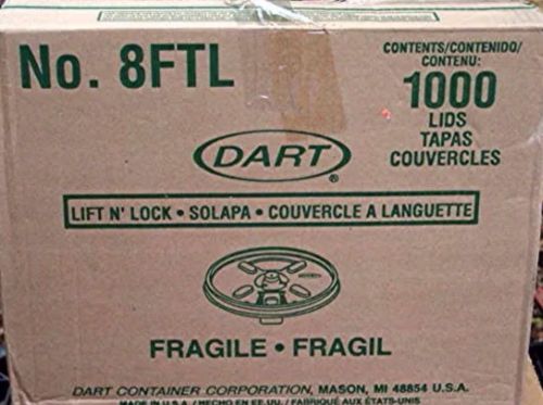 Dart Container 8FTL Lift &#039;n&#039; Lock Lids for Foam Cups. Sold as Case of 1,000