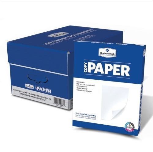 5000 Sheets Ten Ream Case Copy Paper 20lb, 92 Bright, 8-1/2 x 11&#034; NEW