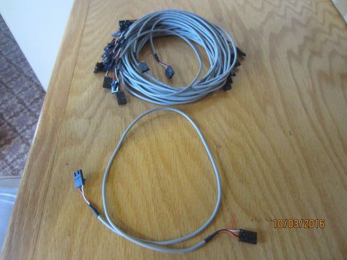 Lot of 20, 24&#034; cables, molex connectors locking, male to male, RED, BLACK, WHITE