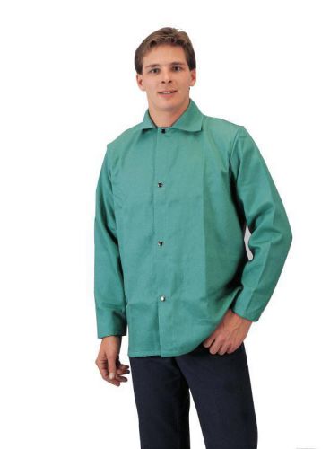 Tillman 6230 30&#034; 9 oz. Green FR Cotton Welding Jacket, Small