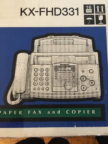 NEW! Panasonic Plain Paper Fax and Copier 50-Sheet Fax  ADF 4 PPM KX-FHD331 WOW!