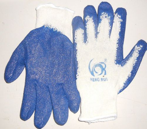 SK100B - 10 pairs blue palm safety work gloves - construction