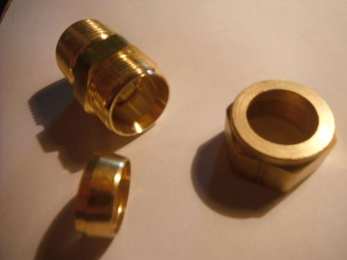 4 ==  brass compression fitting   3/4&#034; npt x 3/4&#034; id for sale