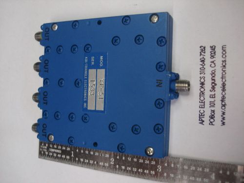 Kdi/triangle microwave yf-51 0.5-2.0ghz 4 way inphase power dividercombiner used for sale