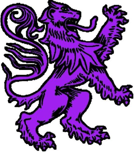 30 Custom Purple Royal Lion Personalized Address Labels