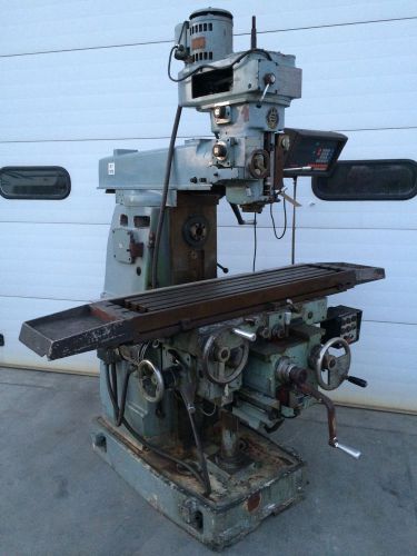 Whacheon h1300 horizontal vertical milling machine 40 taper dro pwr feed 11&#034;x51&#034; for sale