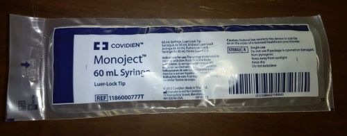 60ml Syringe Covidien Monoject Luer-Lock Tip REF 1186000777T New Sterile