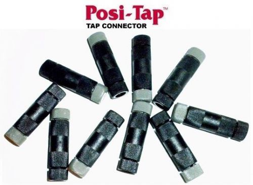 Posi-tap 12-18 gauge wire tap (10 pack) black connector ex255 posi-lock posi-tab for sale