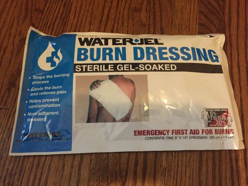 Waterjel emergency first aid for burns sterile burn dressing 8&#034; x 18&#034; for sale