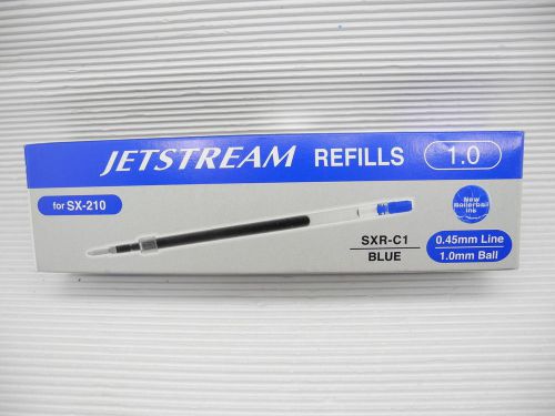 12 x UNI-BALL SXR-C1 1.0mm ballpoint pen only refills for Jetstream SX-210, BLUE