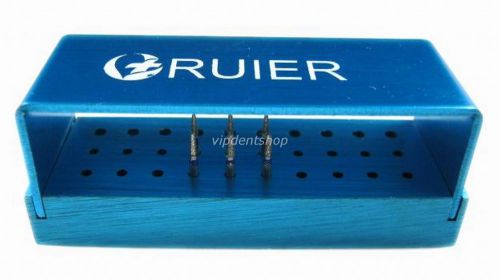 10*30 Holes Dental Bur Holder Stand Autoclave Disinfection Box Case Blue VIPDENT