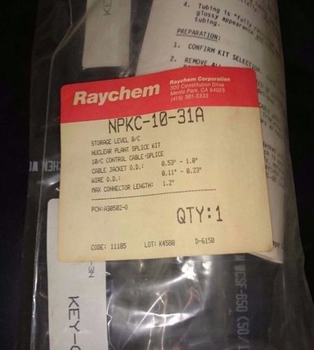 Raychem npkc-10-31a nuclear plant splice kit 10/c a30502-0 for sale