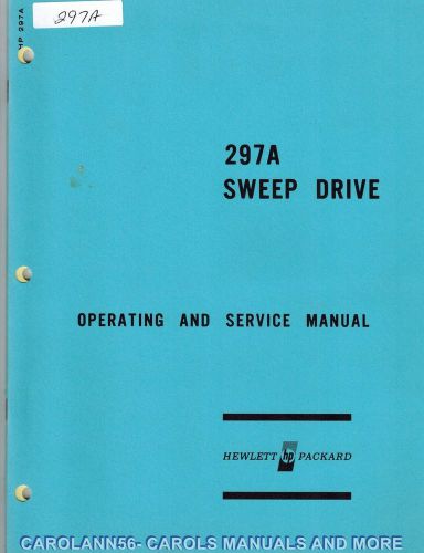 HP Manual 297A SWEEP DRIVE