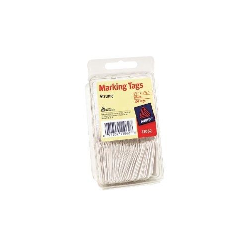 Avery White Marking Tags, Strung, 1.75 x 1.093 Inches, Pack of 100 (11062)