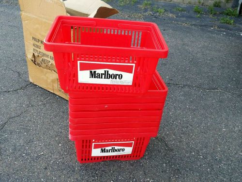 NEW LOT OF 9 Marlboro Cigarette Red ,Storage Shopping Basket Vintage, OLD STOCK