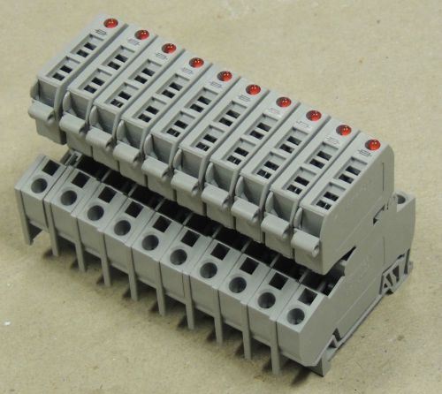 Wago 281-623/281-54 fused terminal block led fuse indicator max 30vdc [lot of 10 for sale
