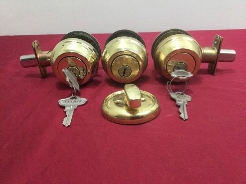 Kwikset Titan 780 Series Single Cylinder Deadbolts, Set of 3 - Locksmith