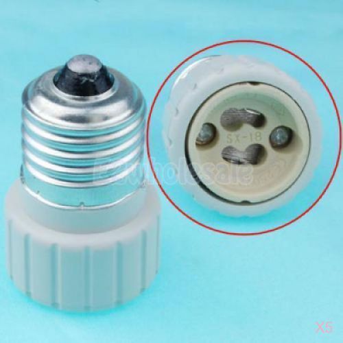 5pcs gu10 to e27 led cfl light lamp bulb sockets converters adapter 110-250v for sale