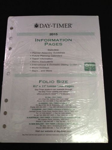 2015 Day-Timer Original Daily Planner Refill Kit 8.5 x 11 Inch Page Size (94010)