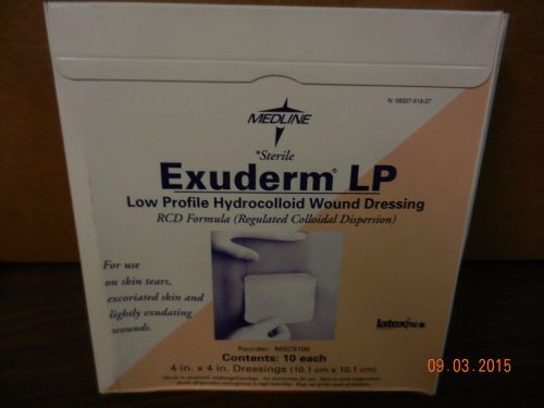 Medline #MSC5100 ExudermLP Hydrocolloid Wound Dressing 4&#034; x 4&#034; 5 dressings