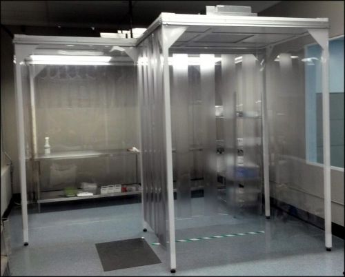 Xlnt 11&#039; x 8&#039; softwall cleanroom with 6&#039; x 5&#039; gown change entry for sale