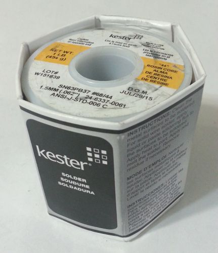 1lb spool kester solder .062&#034; 63/37 rosin core 44 flux 66/44 24-6337-0061 -new- for sale