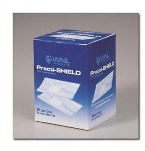 WNL Products Practi-Shield Set CPR-AED New Safety Training Shields Box Of 35