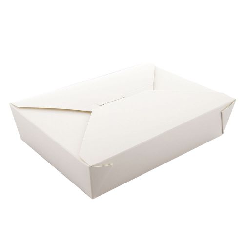 Royal 7-3/4&#034; x 5.5&#034; x 1-7/8&#034; #2 White Folded Takeout Box, Package of 200, FTB2W
