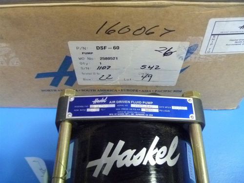 Haskel DSF-60 Air Driven Fluid Pump - Max Pressure 9800psi - NEW in Factory Box