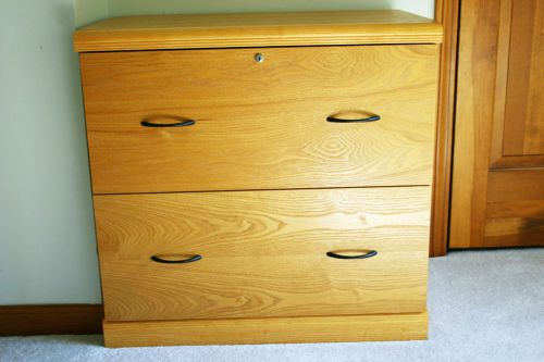 Filing Cabinet Lateral File Storage 2 Drawer Wood