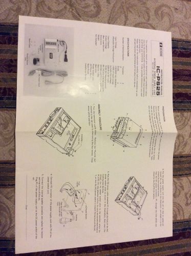 Vintage ICOM IC-PS25 Internal Power Supply Unit Instruction Manual DC13.8V 8A