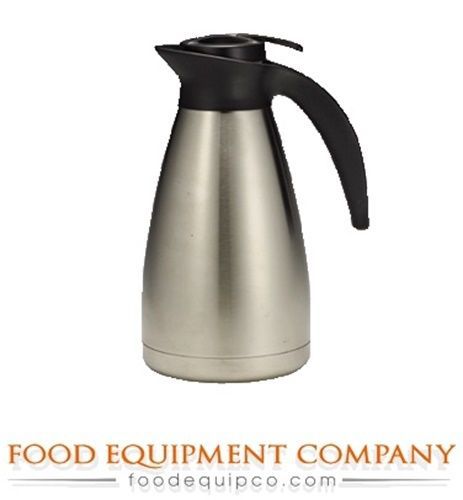 Tablecraft 734 Coffee Decanter 34 oz. plastic thumb press stainless steel -...
