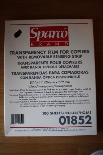 Sparco Transparency Film for Copiers 01852 69 sheets New Clear 8 1/2 x 11