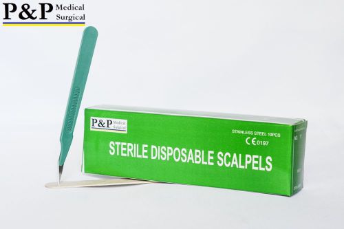 SCALPEL  #11 250 per/case Plastic Handle Carbon steeel,SURGICAL Designed in USA