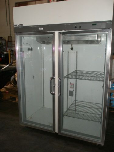 REVCO 2 GLASS DOOR REFRIGERATOR REC5004A12-TESTED AT 38 DEGREES F