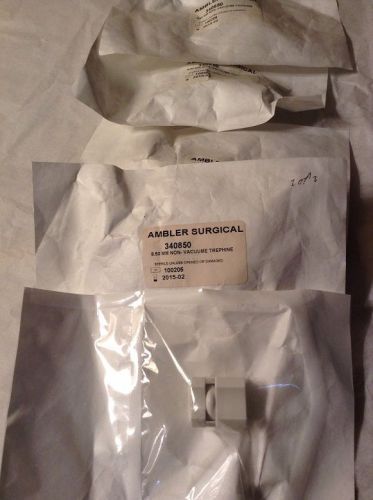 Ambler surgical non-vacuume trephine new quantity 5  9.00mm 8.5mm 7.5mm for sale