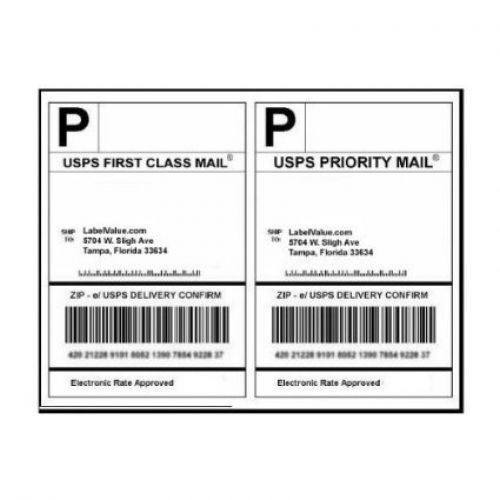 Generic 3 X 200 Shipping Labels White Blank Half Page Self Adhesive for Laser