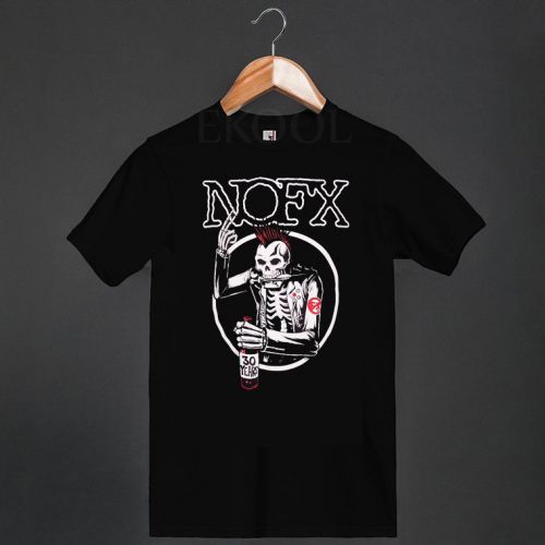 NOFX Old Skull T-Shirt Punk Rock Metal Band Merch Fat Mike Eric Melvin